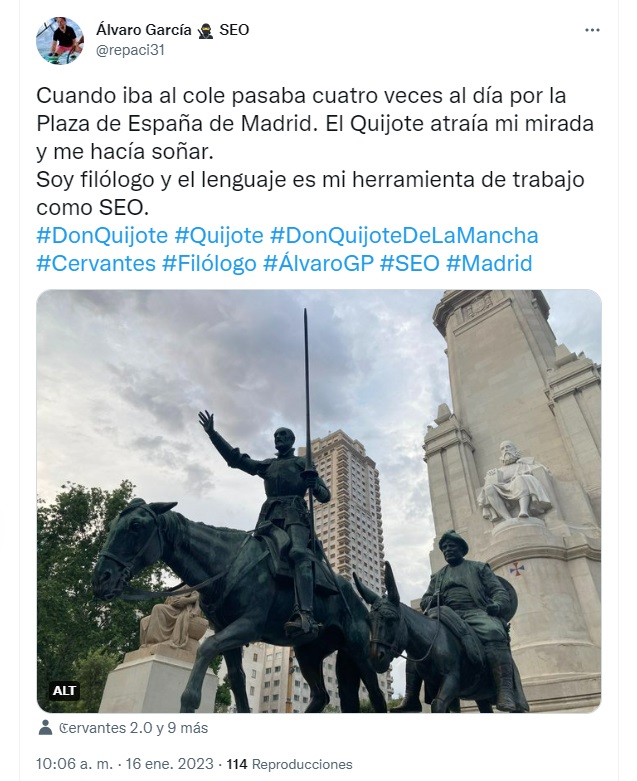 Cervantes y el Quijote - Plaza de España de Madrid - Gestas de España - SEO - Filología - Filólogo - Facultad de Filología - elfancine - eltroblogdita - repaci31 - Jean Canavaggio