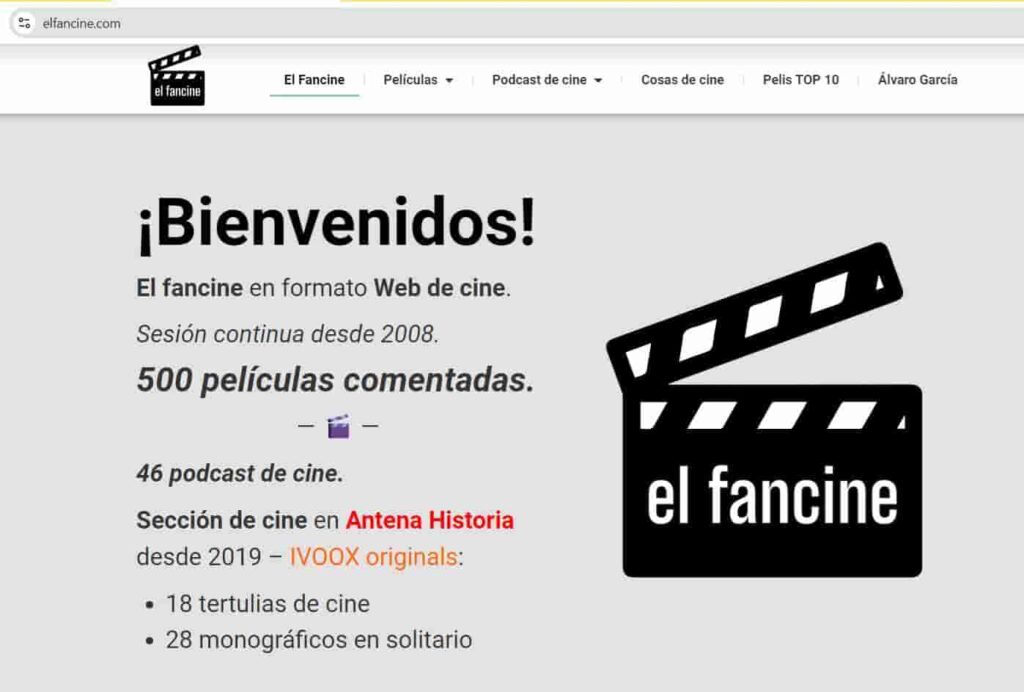 500 peliculas en el fancine - Web de cine - Cosas de cine - AlvaroGP - Alvaro Garcia - el fancine - Blog de cine - Podcast de cine - MIBer